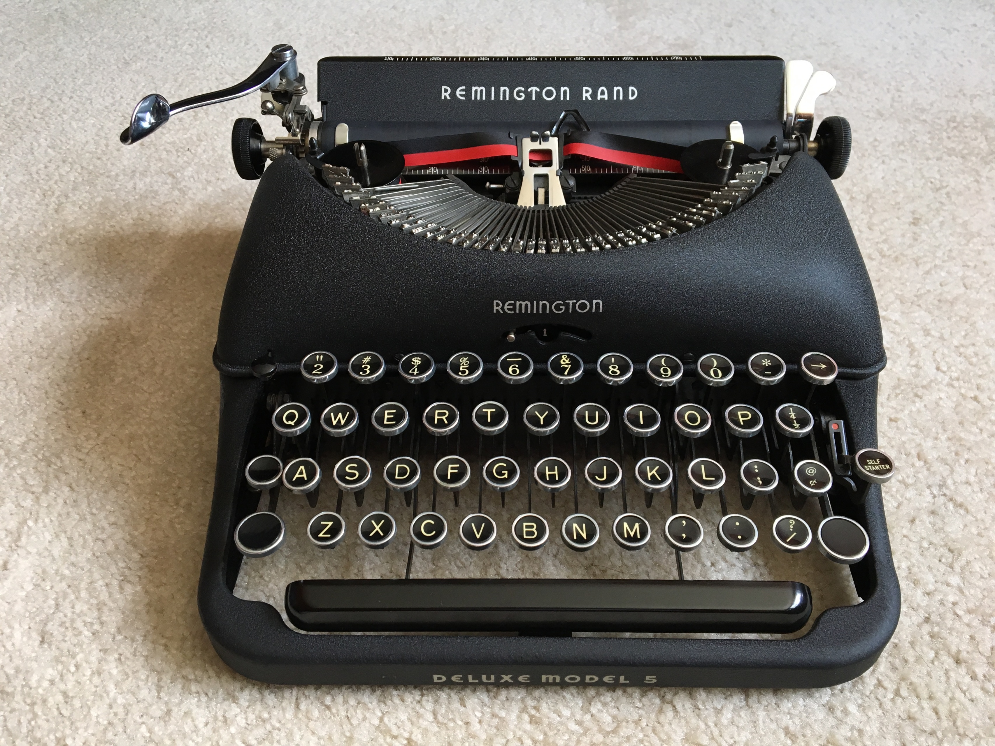 Remington Rand Modèle Deluxe 5 rubans encreurs pour machines à écrire tissu uniquement 