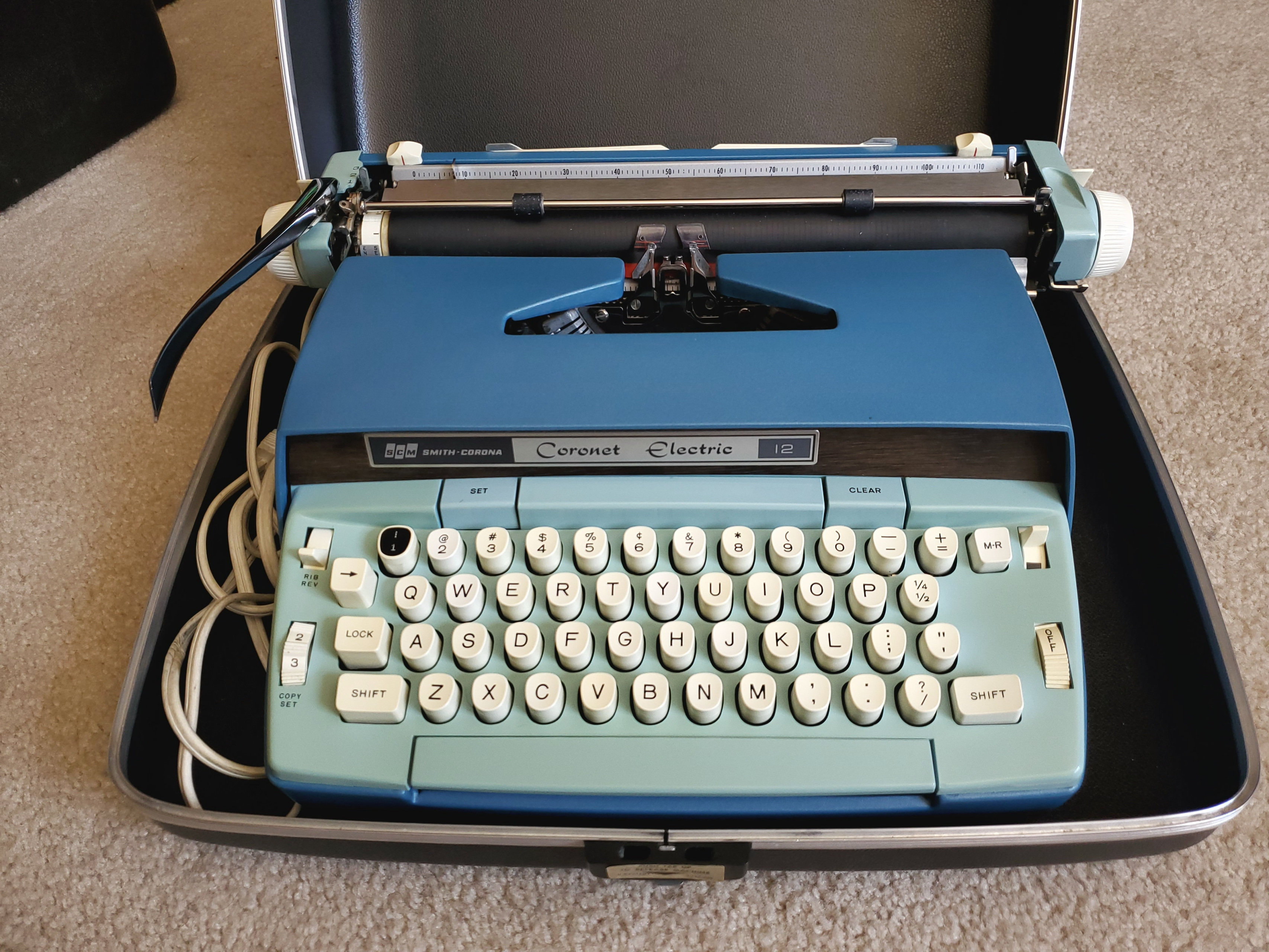 Smith Corona 'Electric' portable typewriter (1950s) - $650 - Antique  Typewriters
